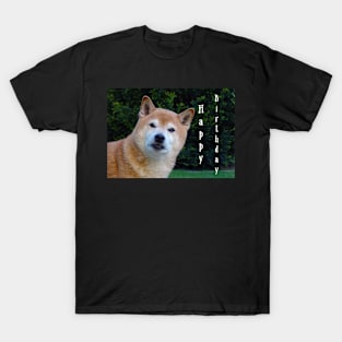 happy birthday shiba inu T-Shirt